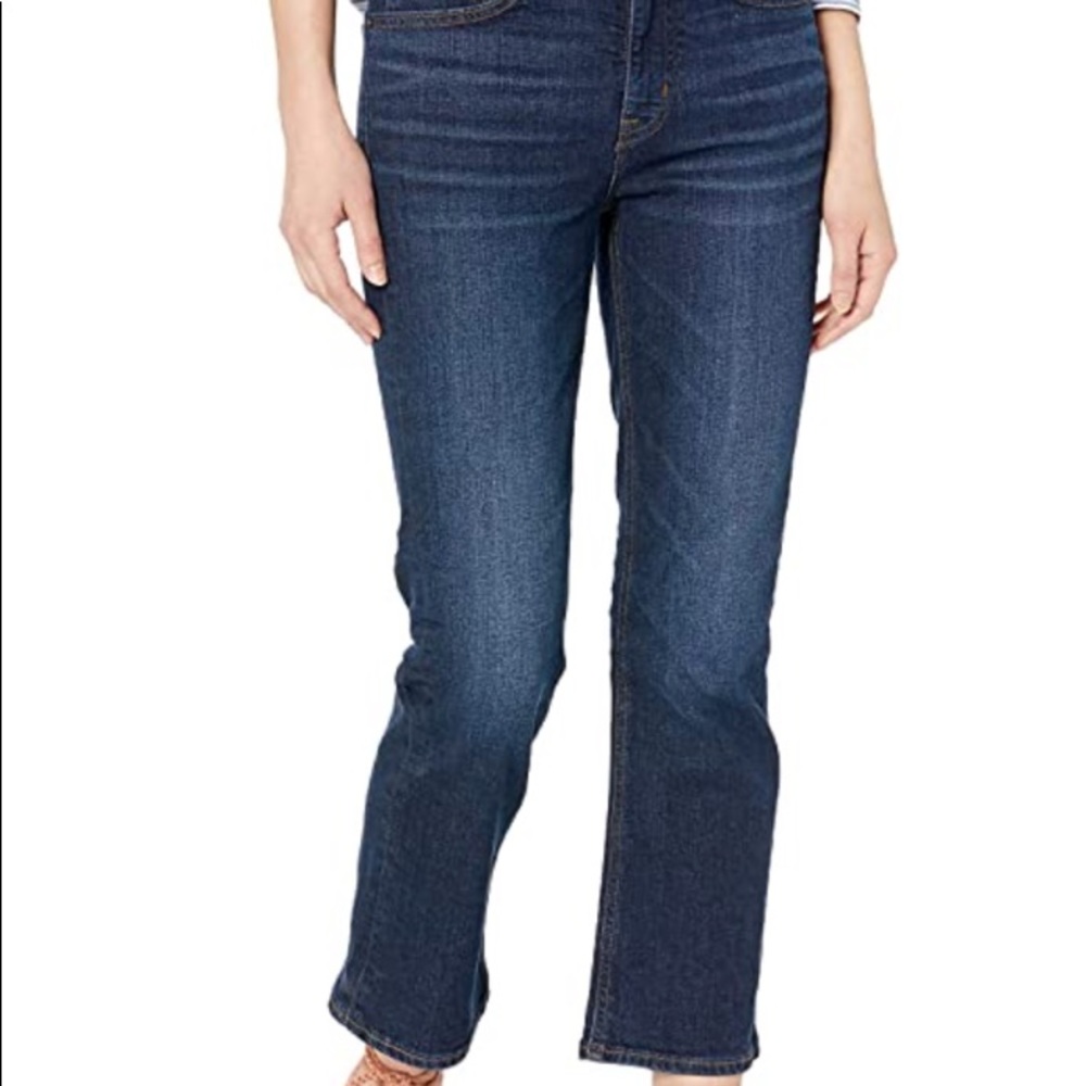 J Crew High Rise Flare Crop Denim Jeans